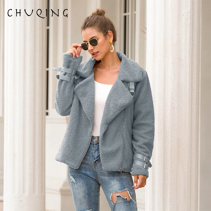 

2019 Winter Jacket Women's Thermal Jacket Solid Color Coat Short Style Slim Woman CHUQING Fashion Jacket