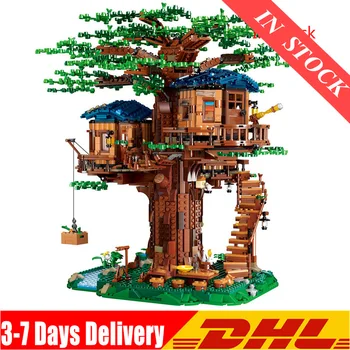 

IN STOCK DHL Ideas Tree House Model Leaves 2 Colours Building Blocks Bricks Set Toy Christmas Gift Compatible 21318