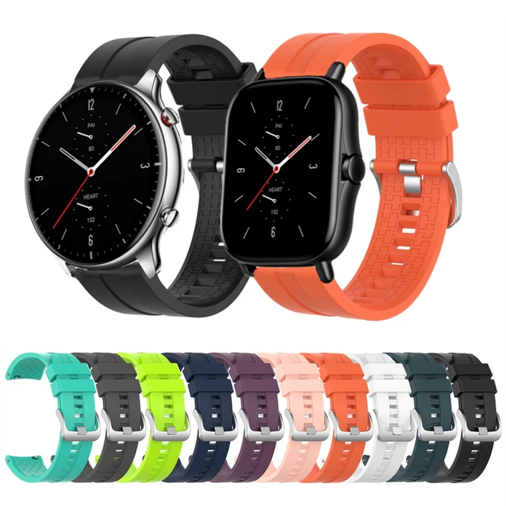 Силиконовый ремешок для смарт-часов Xiaomi Amazfit GTR2 спортивный мягкий браслет Huami GTS2