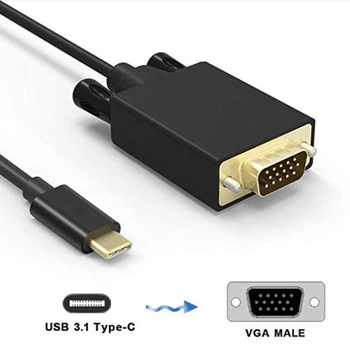 

SZBITC USB C To VGA Cable Type c to HDMI DisplayPort Adapter Converter for MacBook Pro galaxy S8 Note8,huawei mate10