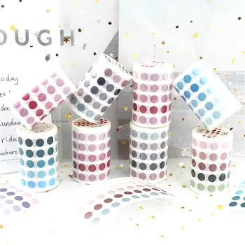 

1pcs Cute Colorful Dots Sticker Set Kawaii Gradient Dot Tapes For Kids DIY Decorative Diary Scrapbooking Photo Ablums