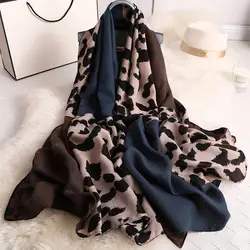 2019 осенне-зимние женские пляжные качественные Красивые цветочные шали из Китая, хлопковые шелковые женские шарфы с модным принтом