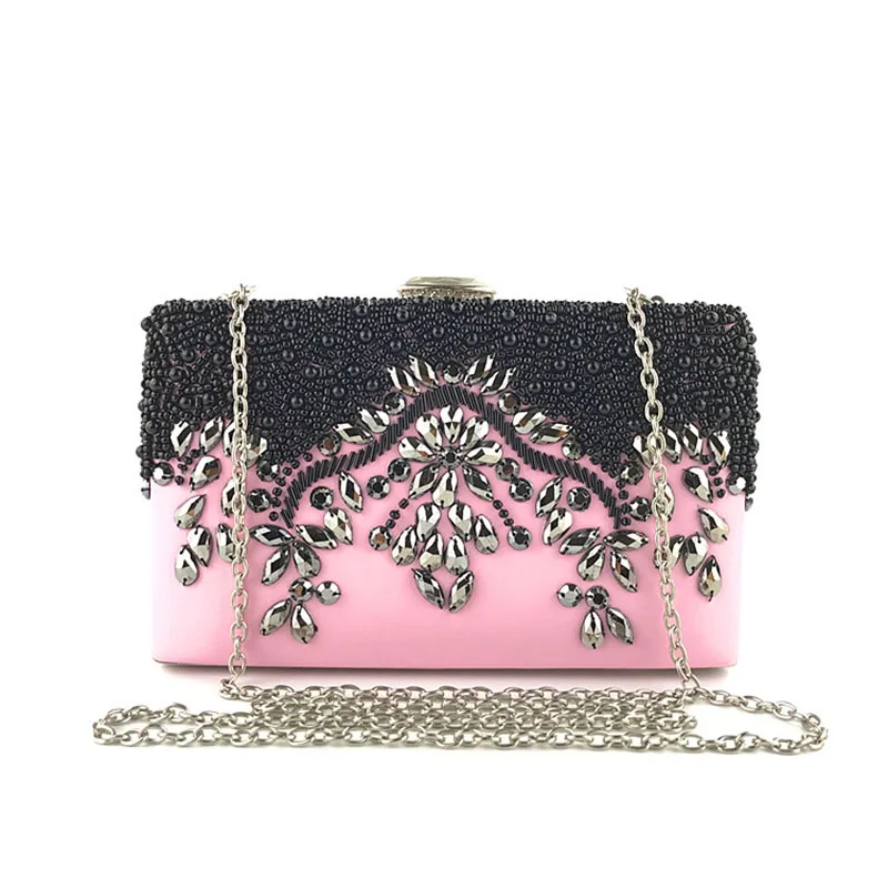 Модная роскошная женская сумка с бисером и бриллиантами, женская сумка с одним плечом, вечерние платья