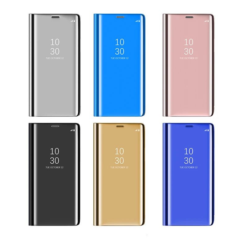 Smart Mirror Flip Case For Samsung Galaxy S20 FE S10 S9 S8 Plus Ultra S10E S7 Edge S6 Note 20 10 9 8 5 Lite 5G Phone Cover Funda