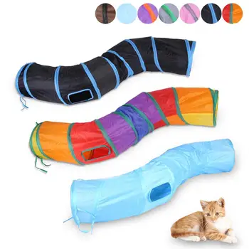 

GloryStar S-shaped Tunnel Curved Cat Runway Foldable Multicolour Pet Supplies