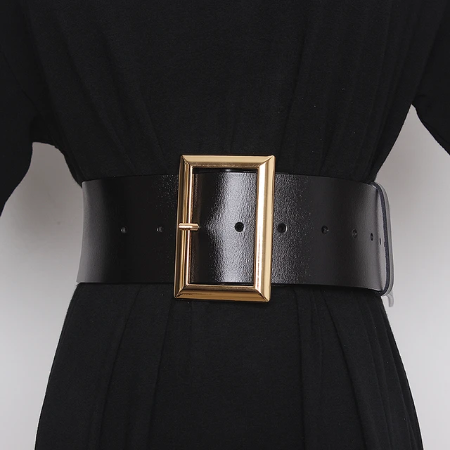 Thin Double Buckle Harness Belt - Black - One Size