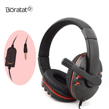 

Wired Headphone 3.5 mm Gaming Headphone Earphone Control Button Subwoofer Microphone For PS4 PC Headset