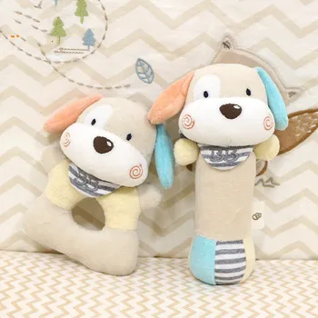

2 Pcs Baby Cloth Hand-made Stick Hand-grasp Stick Baby Plush Toy Mobiles Educational Toys Belt Ringbell Combination Set