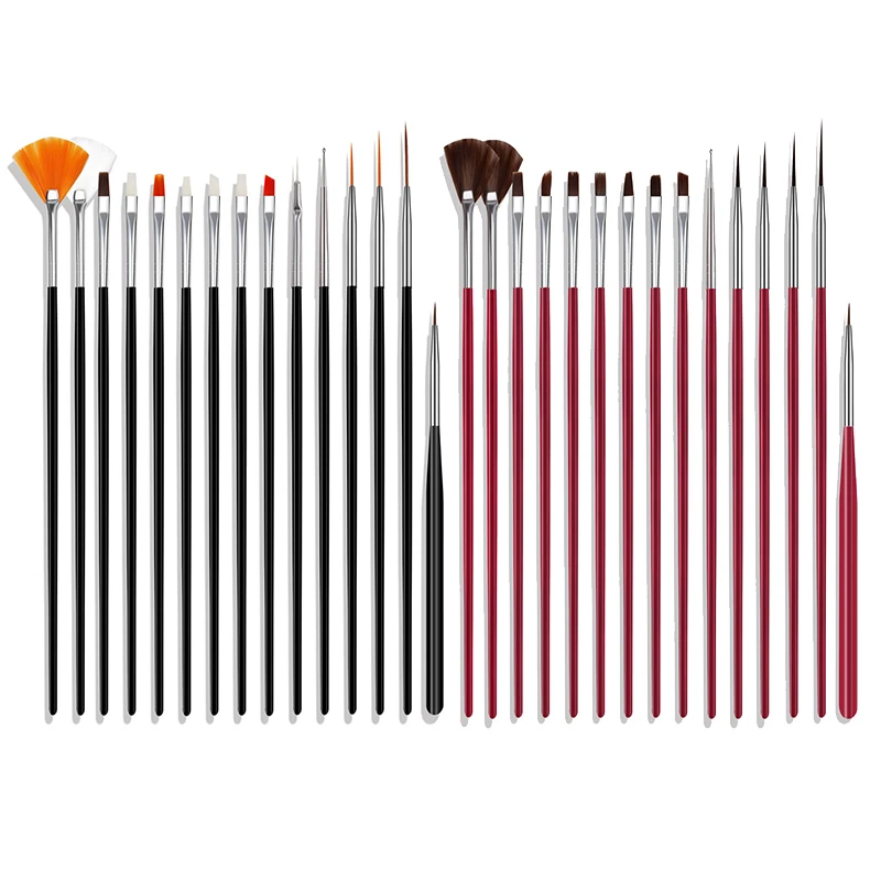 15pcs Watercolor Brush Aquarelle Paint Plastic Handle Pull Hook Line Pen Nail 