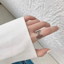 

Vintage Butterfly index Finger Ring Simple Hollow Design Ring for Women 2281