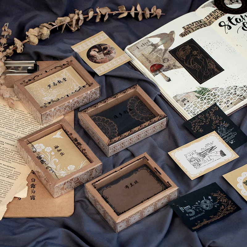 

Vintage epic series background material paper Sticky Notes Memo Pad Diary Stationary Flakes Scrapbook Decorative Message card