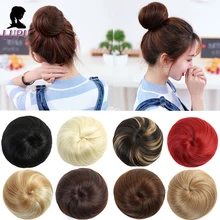LUPU волосы шиньон с зажимом в шиньоне синтетические поддельные волосы пончик ролик Высокая температура волокна волос булочка аксессуары 9 цветов