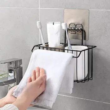 

Wrought Iron Kitchen Rack Rag Drain Rack Household Non-Marking Sink Basket Detergent Sponge Convenient Storage Rack 19*9.2*16