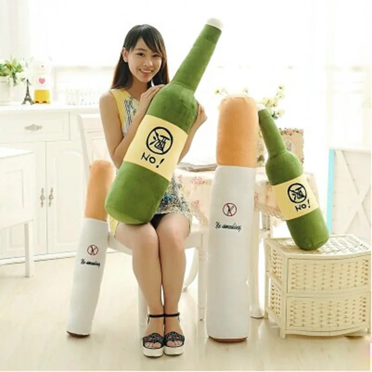 

Quit Smoking Temperance Plush Toys Cigarettes Beer Pillow Cushion Boyfriend Birthday Gift