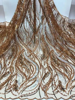 

Nion's latest French lace fabric 2019 high-grade African sequined lace fabric with Nigerian sequins sequins FJ34691