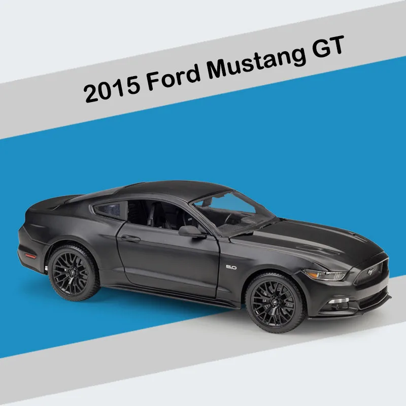 Maisto, Mustang, спортивный автомобиль, литая под давлением, модель автомобиля, 1:18, металлический сплав, высокая симуляция, автомобили с базой, игрушки для мальчиков, транспортные средства, подарки для мальчиков - Цвет: Black with box