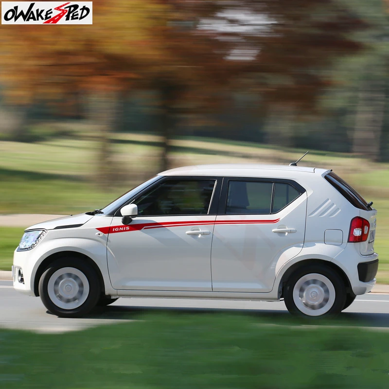 

1set Car Sticker Waist Line Decor Decals Sport Stripes Styling Auto Body Side Door Vinyl Decal Stickers For Suzuki IGNIS