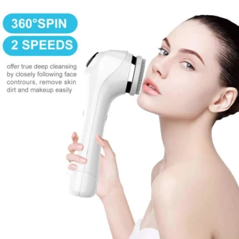 

Electric Facial Cleansing Brush Washing Brush Silicone Massage Iontophoresis Household Beauty Equipment
