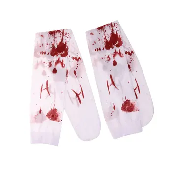 

Fancy Party Props Halloween Bloody Blood Stain Hosiery Suit Thigh High Cosplay Stockings