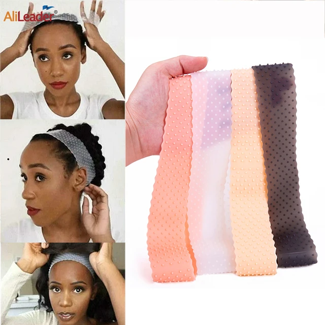 Alileader Wig Grip Headband Adjustable Silicone Band For Lace Frontal Wigs  Silicone Band 22cm High Elasticity Rubber Hair Band - Wig Band - AliExpress