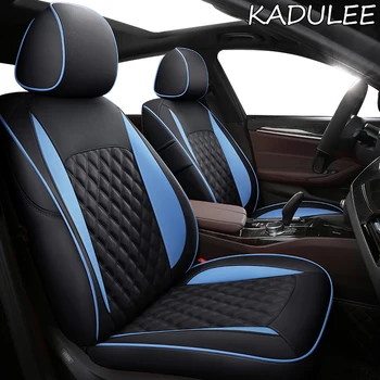 

KADULEE Custom Leather car seat covers For Mitsubishi PAJERO OUTLANDER EX ASX Grandis Eclipse Cross galant Lancer Zinger seats