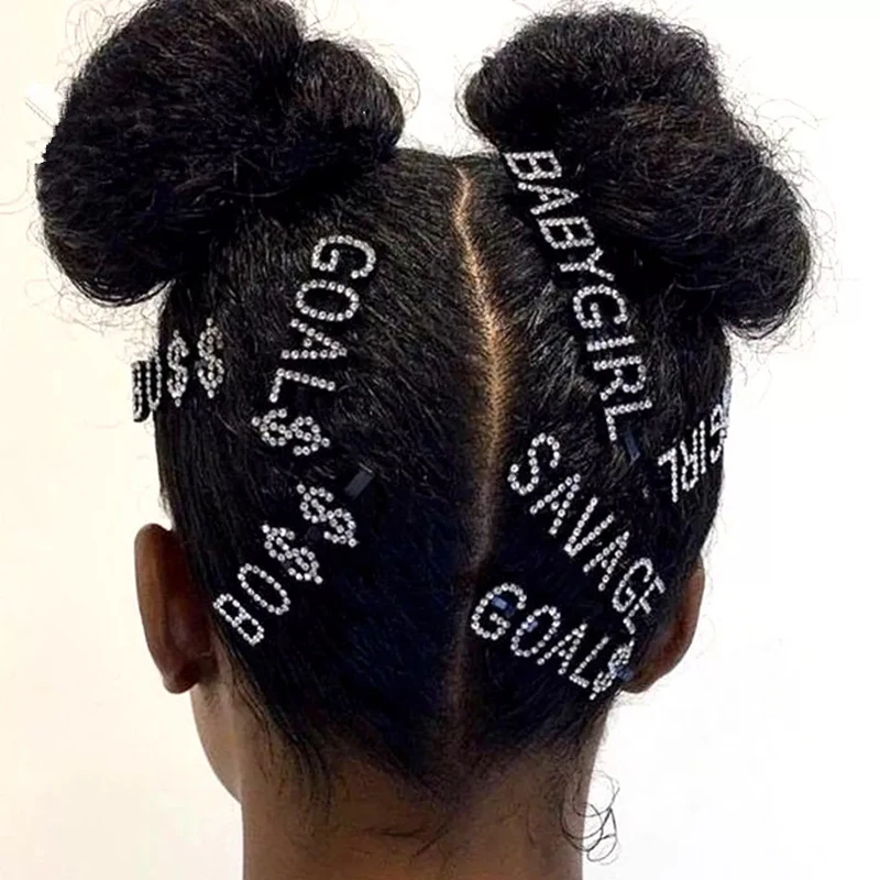 Хрустальные слова заколка для волос Горячие головные уборы Стразы заколки