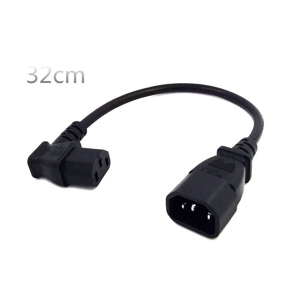 Left Angle Cable IEC60320 C13 угол конвертер угол удлинитель C13 до C14 PDU угол силовые кабели мужчин и женщин AC шнур питания 10A 250 В - Цвет: Left Angle Cable