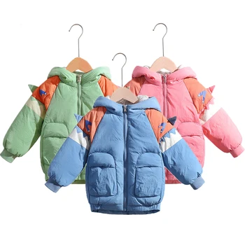 

Children's down jacket 2020 New baby girl winter clothes Thick hooded coat for boys cute cartoon christmas jacket for girls 2-8Y