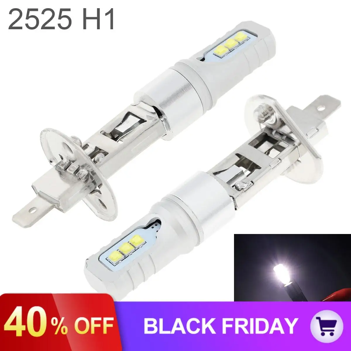 2 шт. 12V H1 COB SMD СВЕТОДИОДНЫЙ противотуманные фары Дневные Фары Светильник 1200LM 6500 K-7500 K белый автомобиль, вождения, бега авто светодиодные лампы Светильник лампы