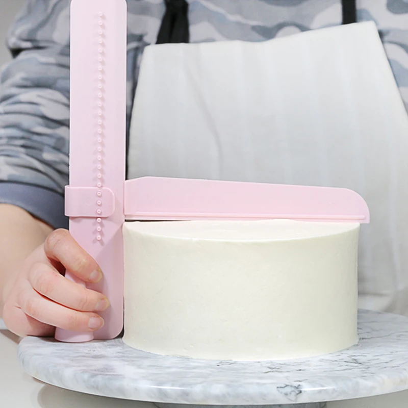 Cake Scraper Adjustable Smoothing Scraper Fondant Spatulas Cake Edge Smoother Cream Decorating Tools Kitchen Baking Tools