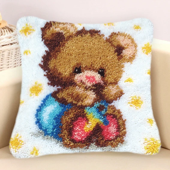 Knooppakket Klink Haak Kleed Bloemen подушка с защелкой Diy Smyrna Bear набор крючков с защелкой для вышивки крестиком подушки Foamiran для цветов
