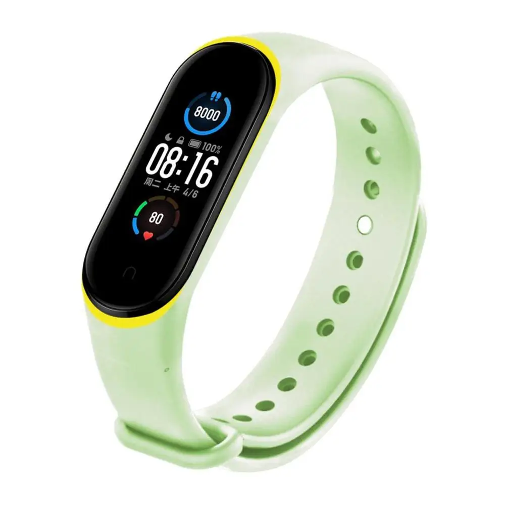 Ремешок силиконовый для Xiaomi Mi Band 5 сменный светящийся браслет 5|Смарт-аксессуары| |