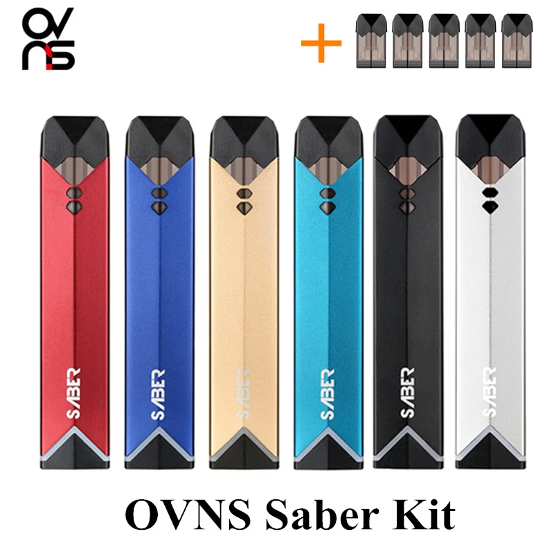 

Original OVNS Saber Pod Vape Pen 1.8ml Pod All-in-one Electronic Cigarette Starter Kit 400mAh Battery Vs Rofvape Warlock Peas