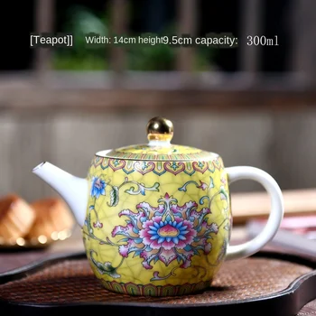 

Enamel Tea Pot Ceramic Grilled Flower Handmade Coloured Drawing CeramicTea Making Device Loop-handled Teapot Ceramic Tea Pot