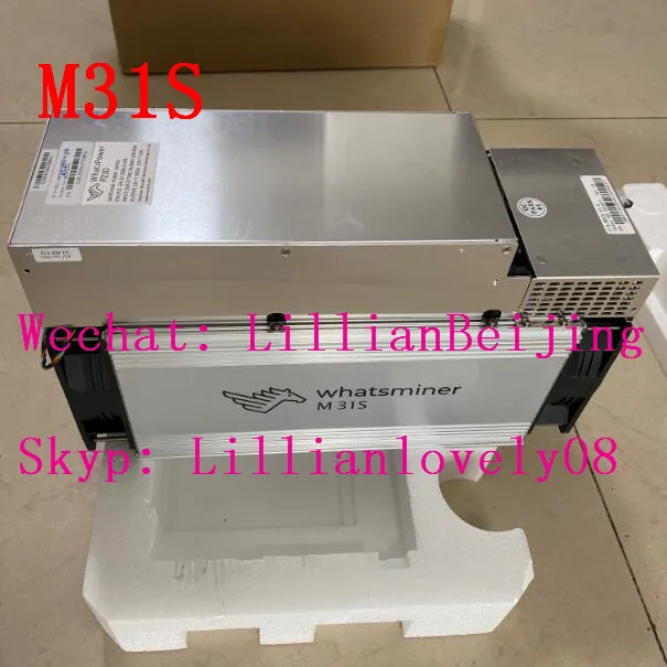 Новый WhatsMiner M31S + 80T Asic Sha256 BTC BCH Майнер машина M31s 80TH с блоком питания |
