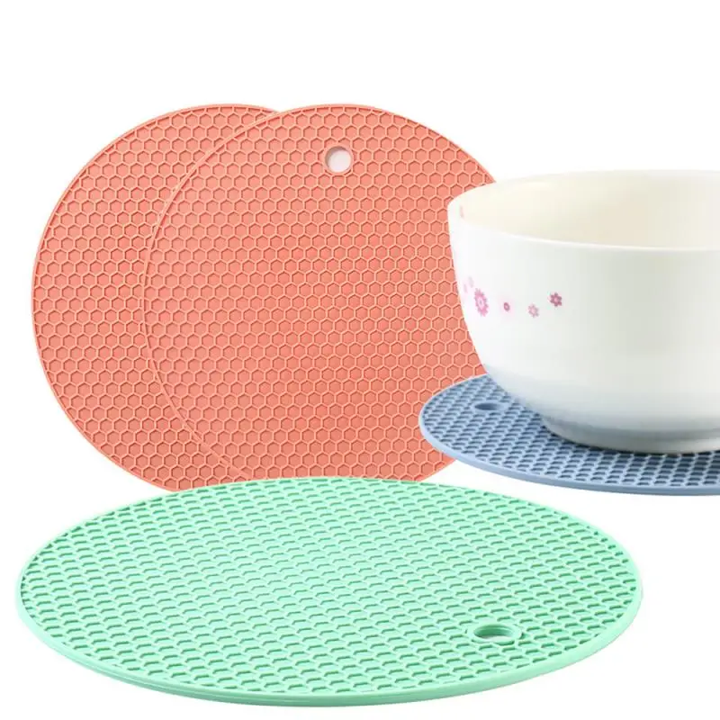 5x Round Silicone Drink Coaster Tea Coffee Cup Mat Pads Table Decor Tableware