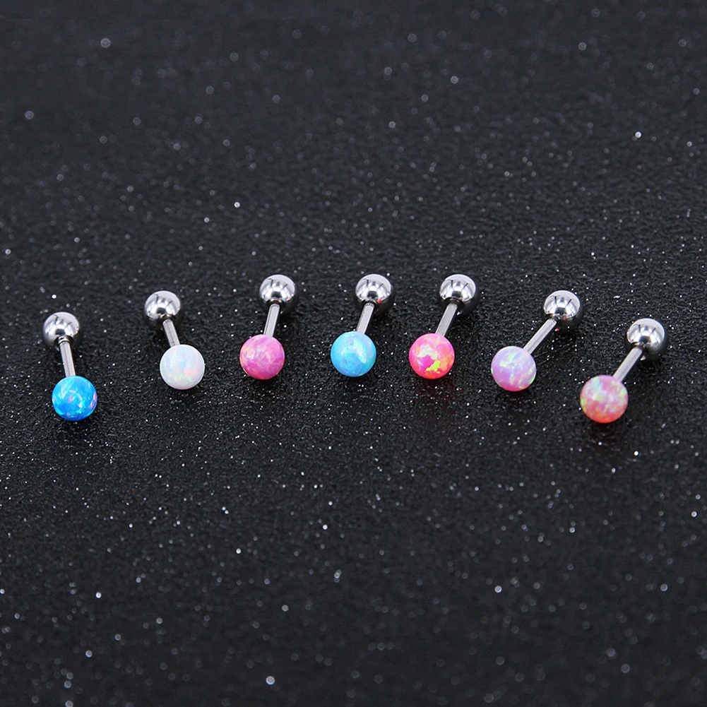 1pc Medical Titanium Steel Stud Earring Small Ball Screws Small