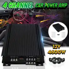 4600W 4 Channel Car Amplifier Speaker Vehicle Amplifier Power Stereo Amp Auto Audio Power Amplifier Car Audio Amplifier
