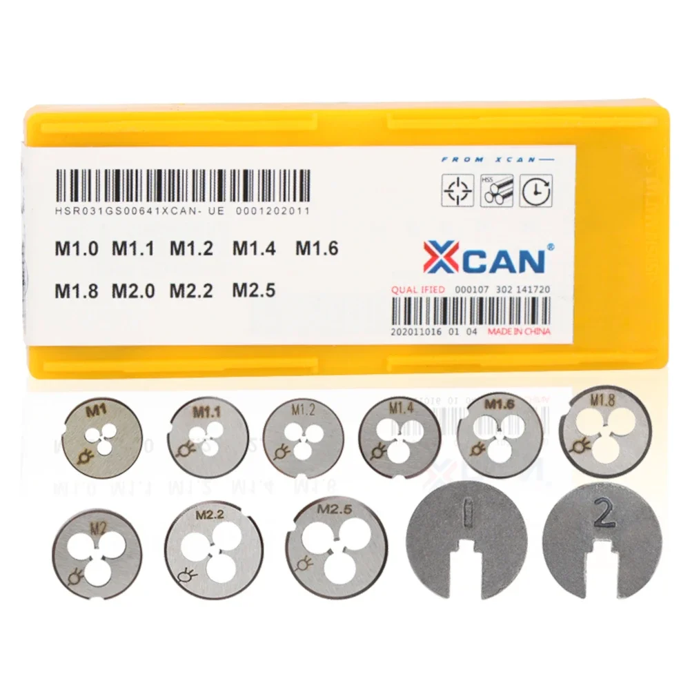 Drillpro 31pcs Multifunction Tap Die Set M1-M2.5 Metric Thread Tap and Die Screw Set External Thread Cutting Tapping Hand Tool Kit