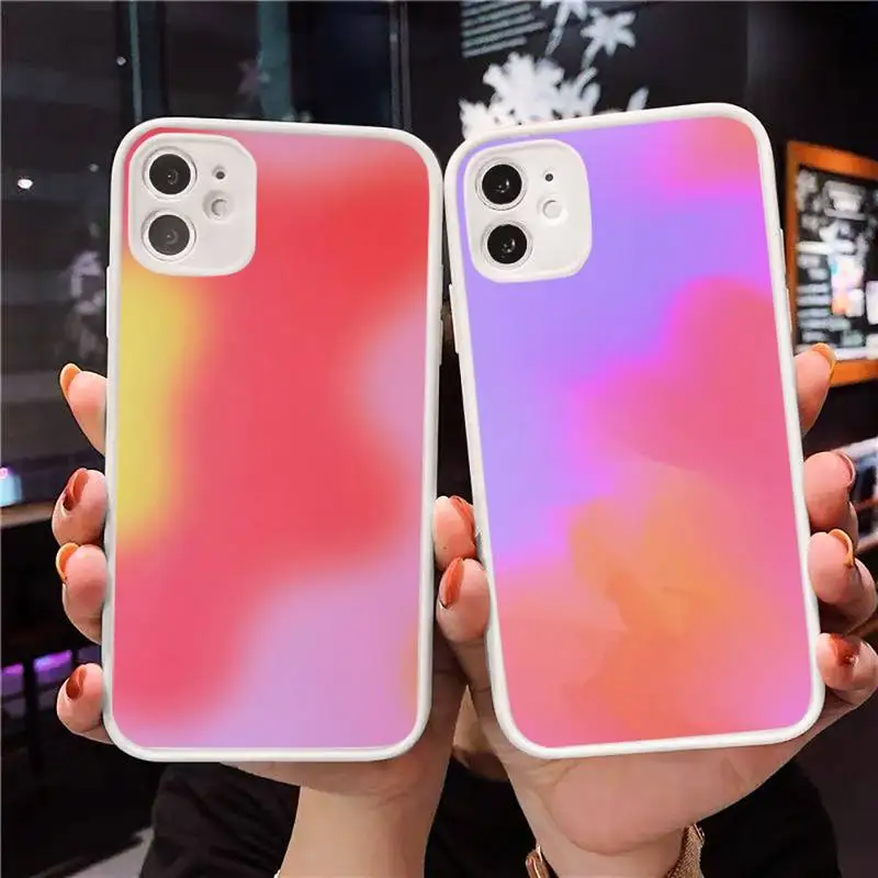 Color gradient art abstract Phone Case Matte Transparent for iPhone 7 8 11 12 s mini pro X XS XR MAX Plus cover funda | Мобильные