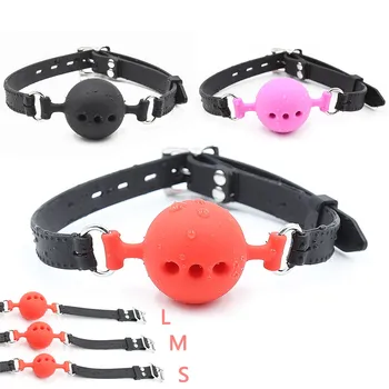 Soft Silicone Gag Ball BDSM Oral Bondage Gear Fetish Open Mouth Breathable Sex Toys For Couples Cosplay Slave Exotic Accessories 1