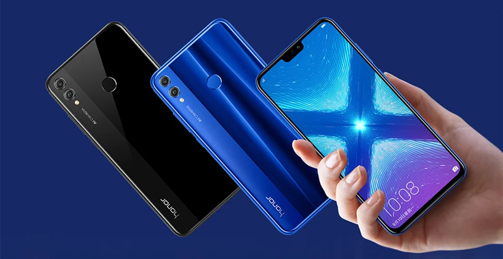 Смартфон Honor 8X8 X с глобальной прошивкой, 6 ГБ ОЗУ, 64 ГБ/128 ГБ, процессор Goolge Play Kirin 710, четыре ядра, 6,5 дюйма, 20 МП, двойная задняя камера, мобильный телефон OTA