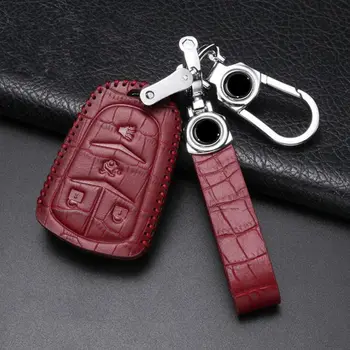 

Car Genuine Leather Key Case Holder Shell For Cadillac ESV Escalade CTS XTS SRX ATS 2015 2016 2017 2018 CT5 XT5 XT6 Accessories
