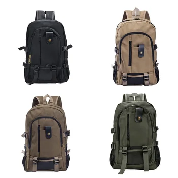 

Men's Military Vintage Canvas Rucksack Backpack Hiking Camping Bag