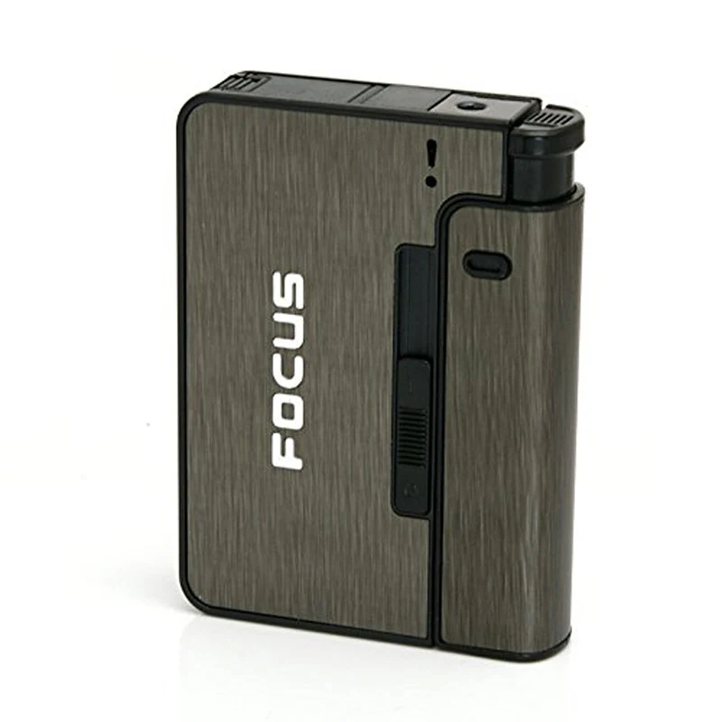 Focus Cigarette Case Inner Lighter Box Lighter Holder Case Portable Smoking Gadgets
