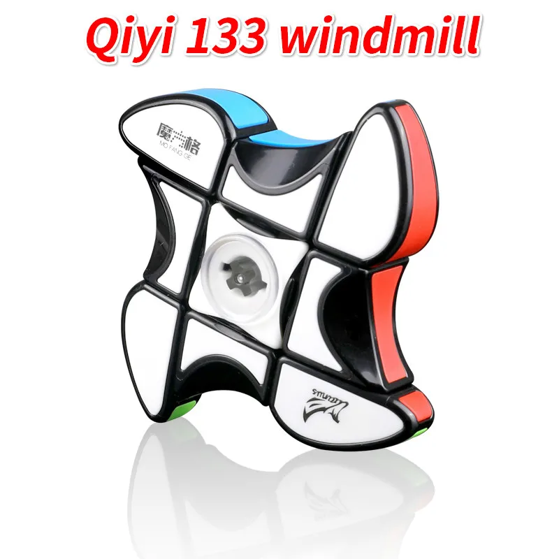 Qiyi Cube 1x3x3 ветряная мельница кончик пальца Fidget Spinner волшебный куб 2 в 1 головоломка