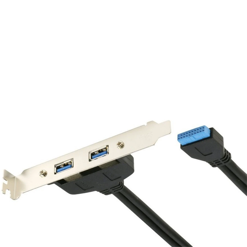 Материнская плата 20pin соединительный кабель 3,0 кабель двойной порт USB к материнской плате W/задний кронштейн pci панель 20-pins к 2 X USB A Female