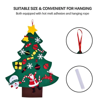 

DIY Felt Christmas Tree Artificial Tree Wall Hanging Ornaments Christmas Decoration for New Year Gifts Kids Toys Home Decor