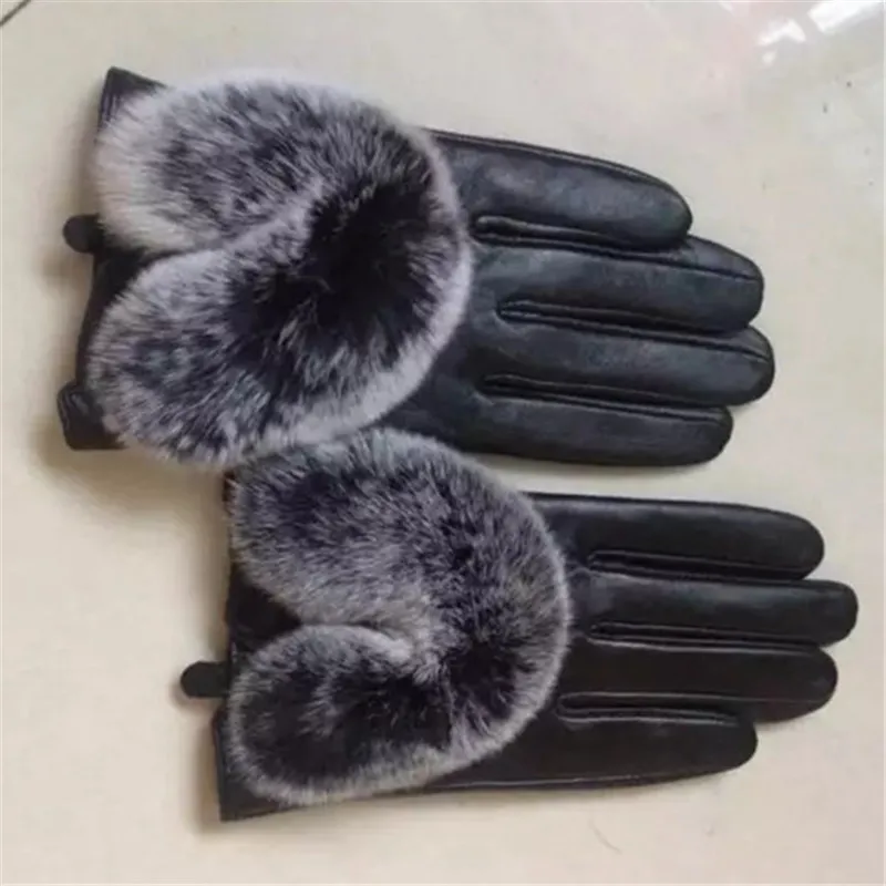 12 цветов Осень Зима Черные перчатки с сенсорным экраном Короткие наручные
