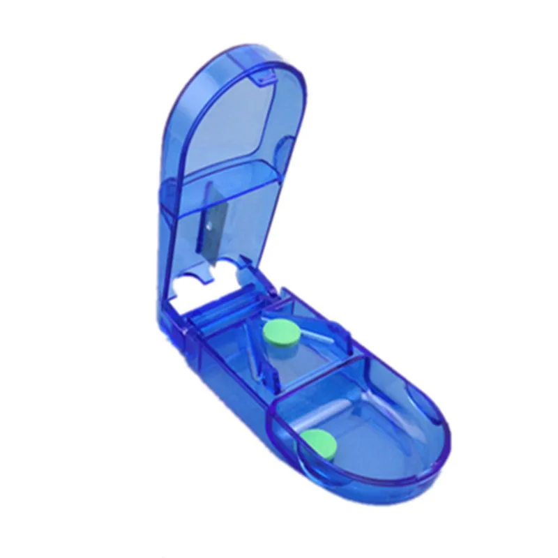 Mini Multifunction Portable Pill Medicine Cut Tablets Divider Storage Box Travel Pill Case Splitter Medical Cutte pillendoosje